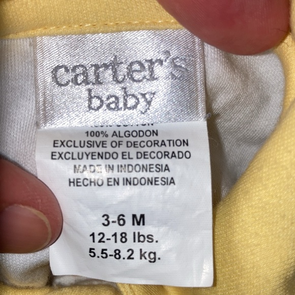 Vintage carters yellow rubber duckie dress set 3/6m - Picture 10 of 10